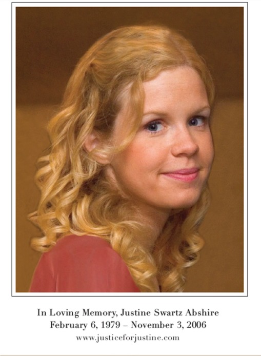 Justine Abshire, who was apparently killed in a staged hit-and-run, by her husband