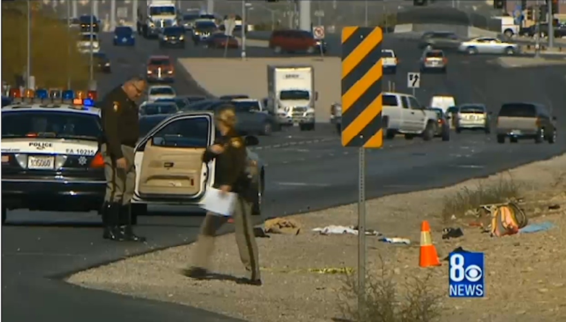 Las Vegas hit-and-run scene