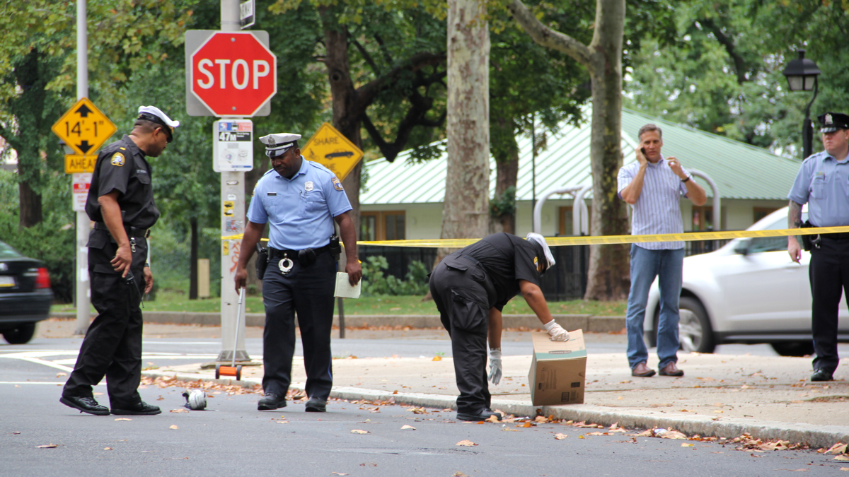 Philadelphia hit-and-run scene (Photo by Emma Lee/WHYY)